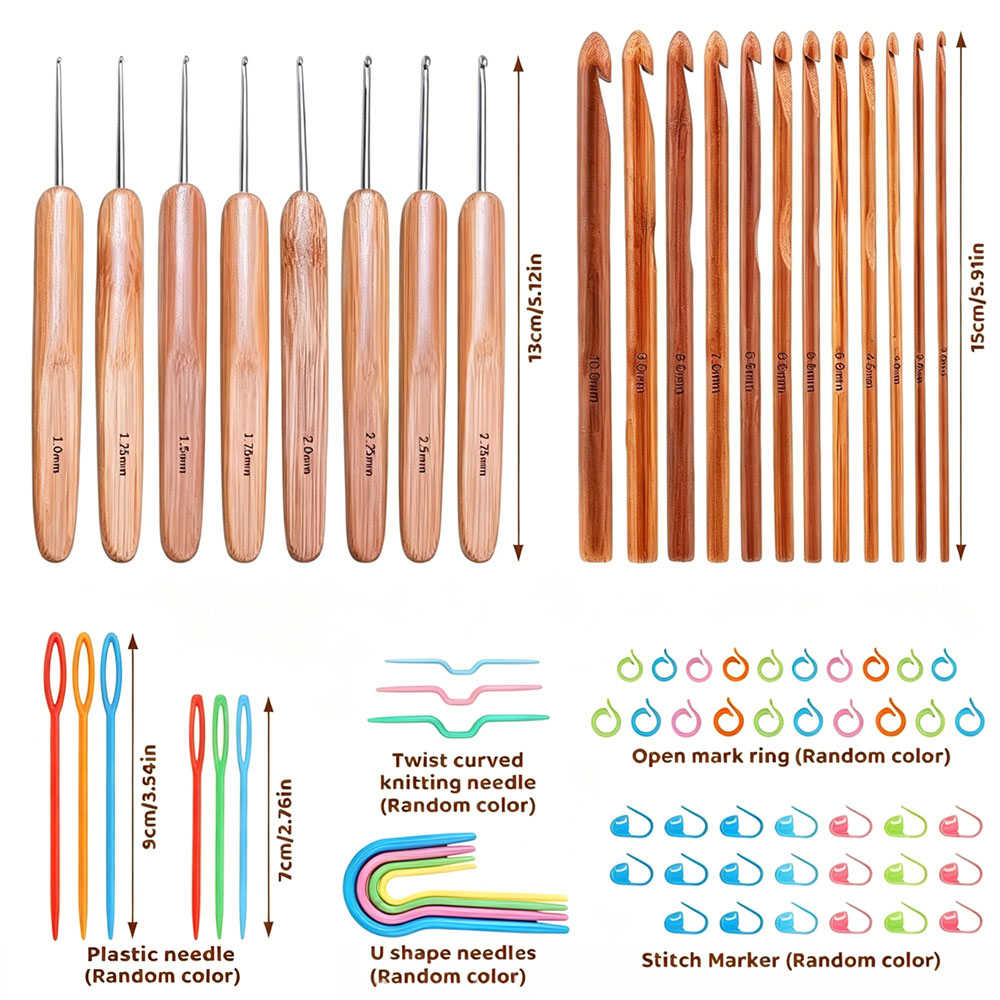 Ensemble de 74 crochets en bam - Tool Set avis et prix